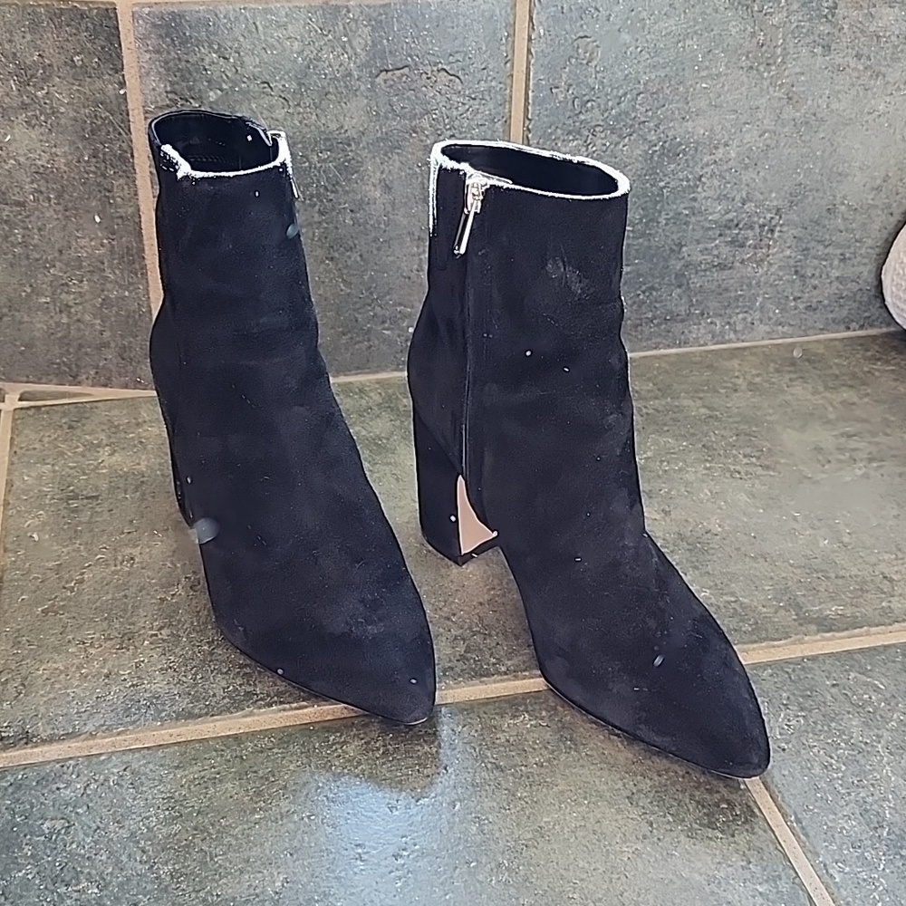 Sam Eldeman Black Suede Booties - image 4